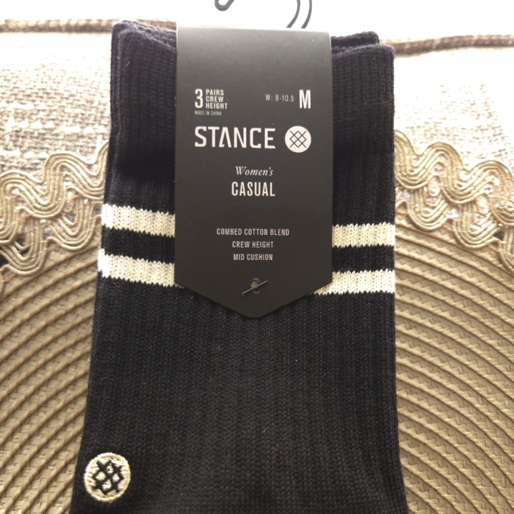 Stance Women's Casual Black and White Socks
